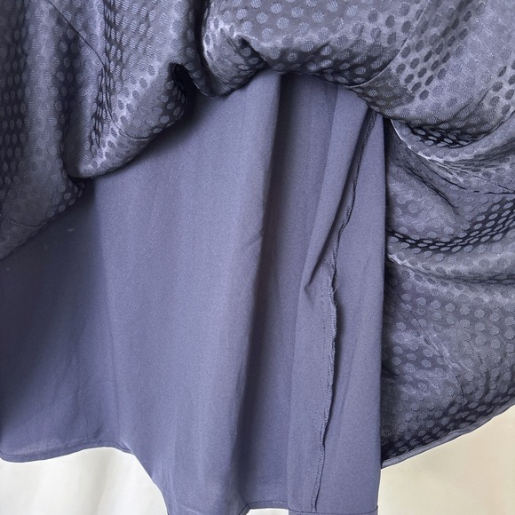 Banana Republic Navy Halter Top Fit & Flare Dress Size 6P Polka Dot Texture Midi - Picture 7 of 13